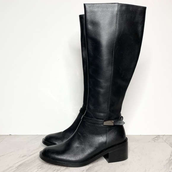 Linea Paolo Kamile Black Riding Boot 8.5 M - Picture 1 of 16